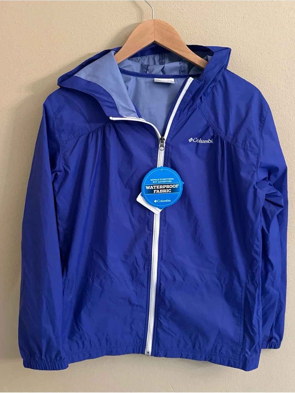 Columbia Girls Windbreaker Jacket Size XL Purple Lightweight School Youth New